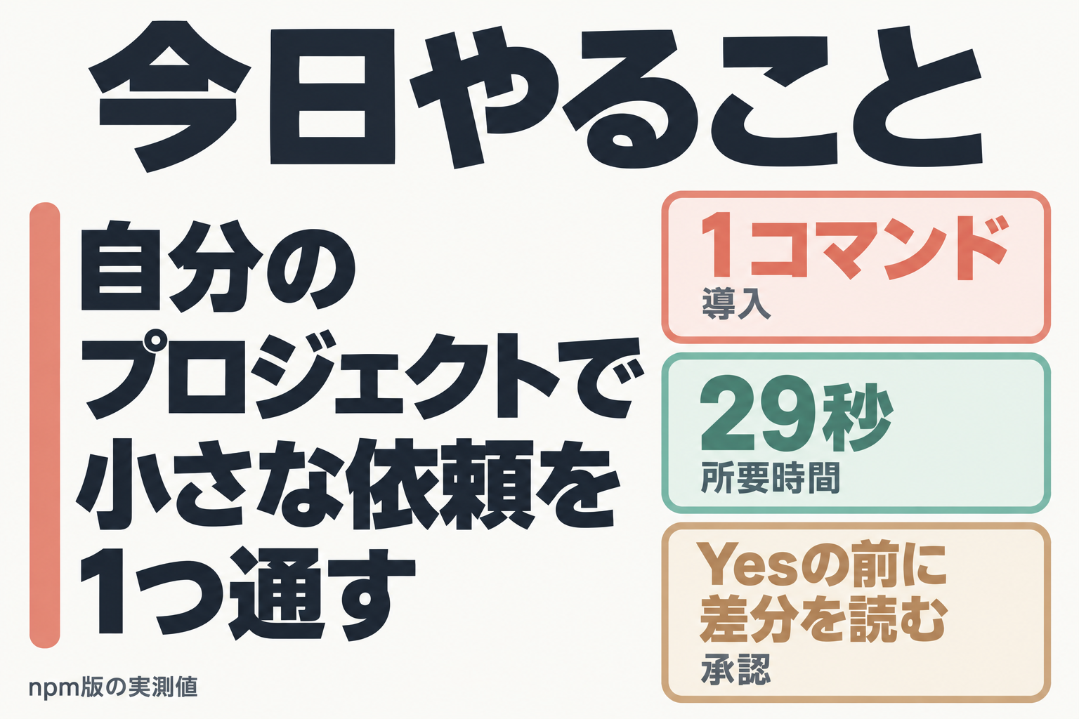 今日やることのまとめ