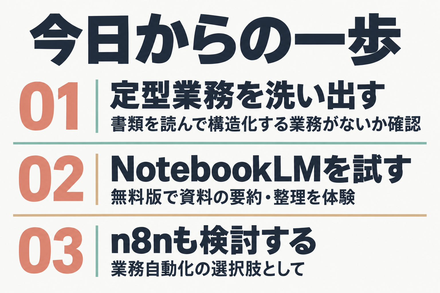 記事のまとめと次にやることを示す図