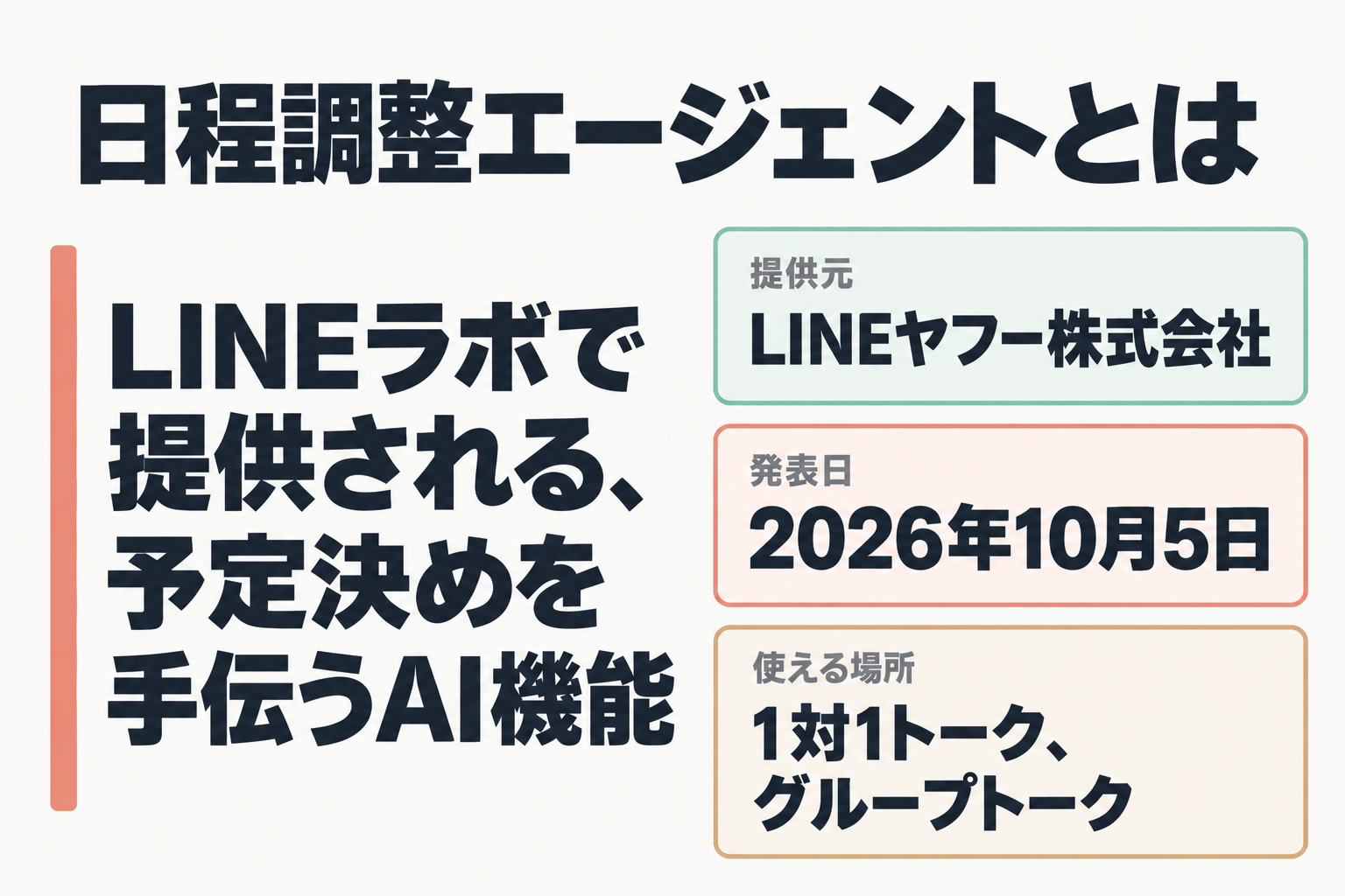 日程調整エージェントの概要